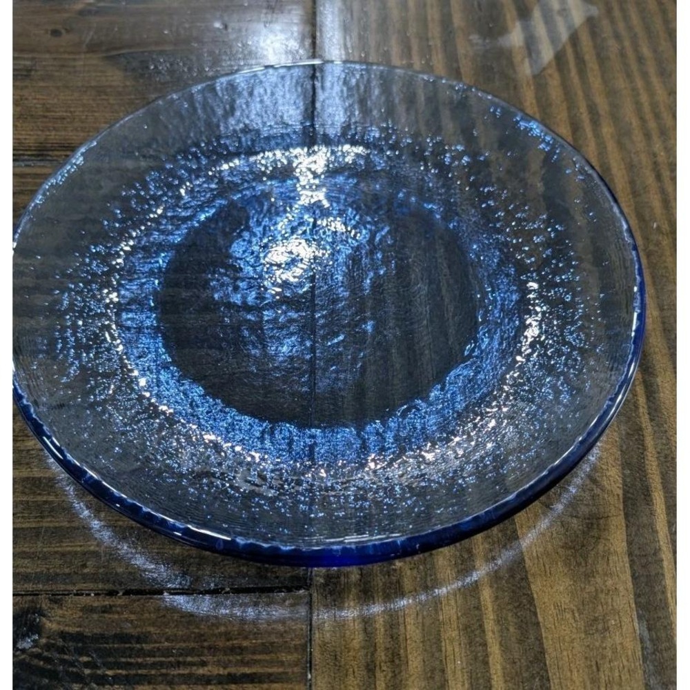 Fire and & Light Cobalt Blue Recycled Glass Dinner Plate 11"